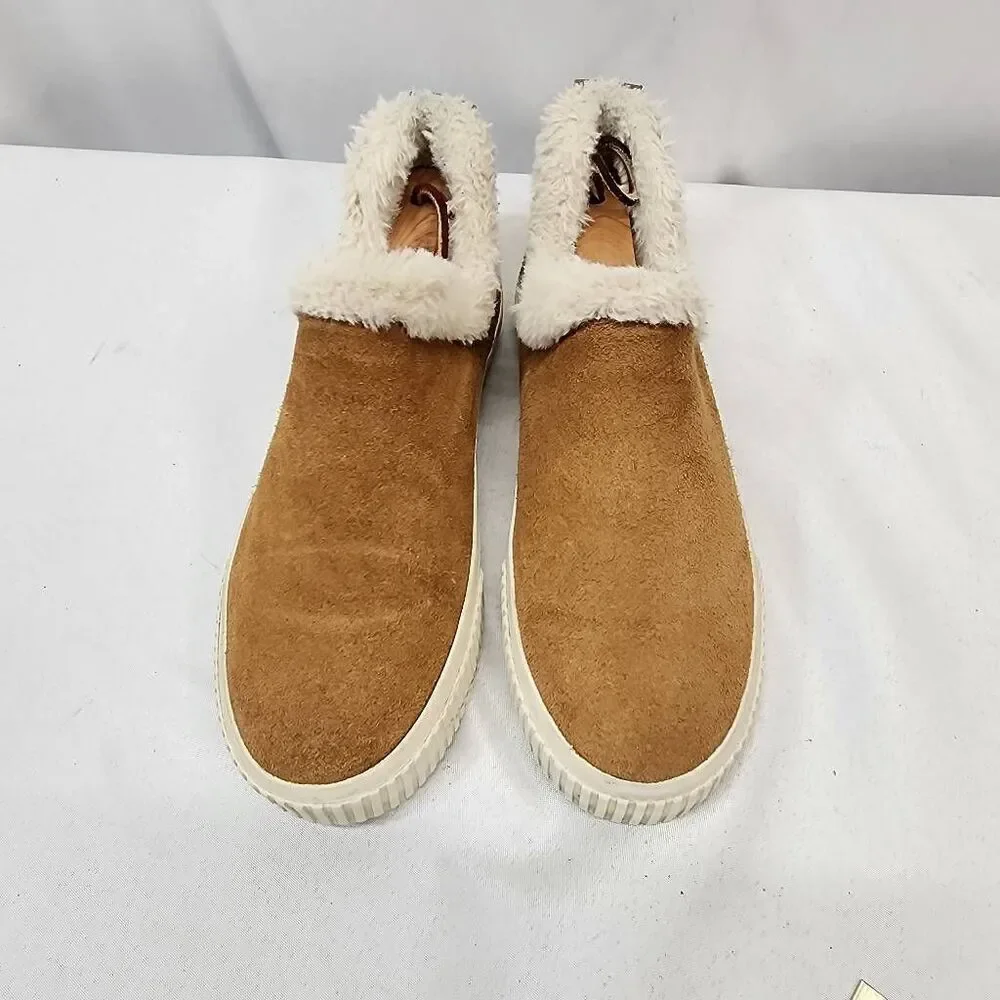 Timberland Skyla Bay Slip-On Faux Fur Lined - Women's Size 7 Cognac Sneakers Sho